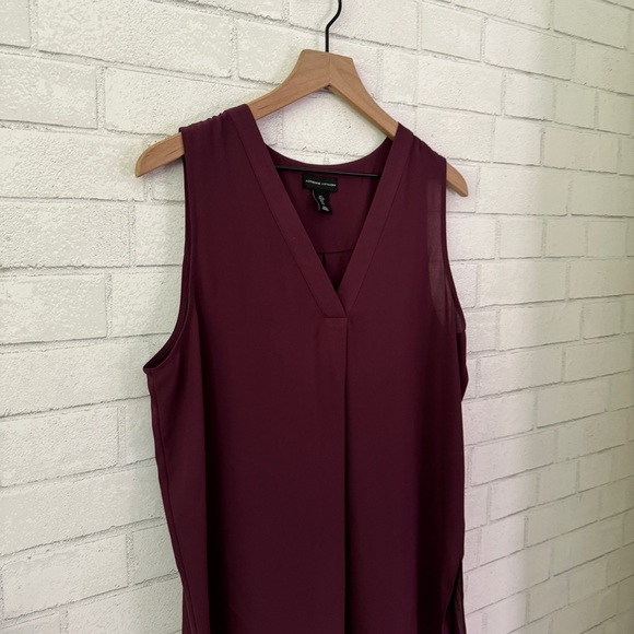 ADRIENNE VITTADINI Maroon Sleeveless Tunic Top - Picture 3 of 9